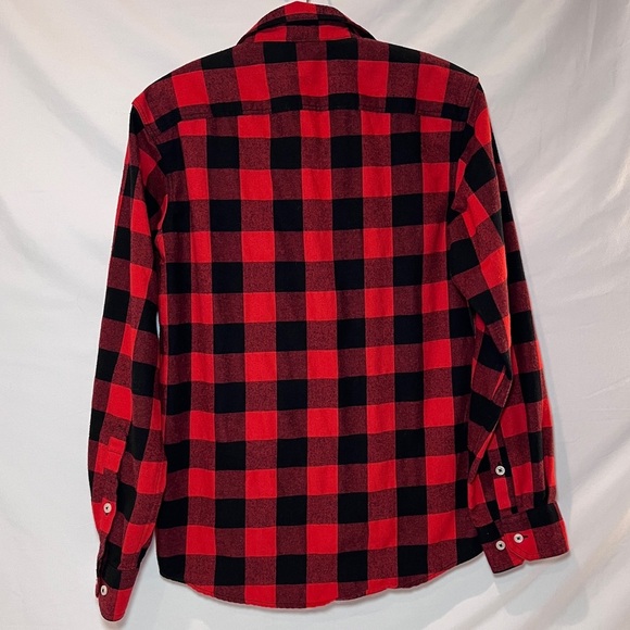 Design in Italy Red-Black Buffalo 🦬 Plaid Shirt-Size Small - Picture 2 of 7